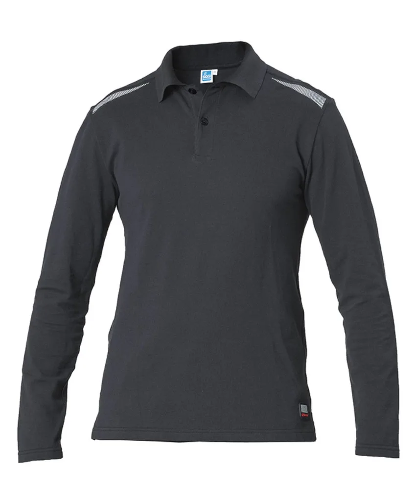 Polo da lavoro Siggi Task 2, maniche lunghe - morbido cotone piquet