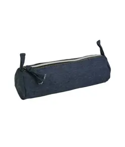Astuccio in cotone DENIM 220 g/m2 (85% cotone - 15% poliestere) con chiusura a zip