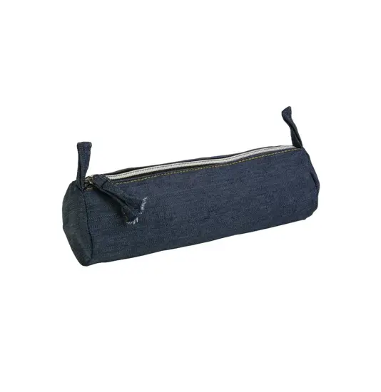 Astuccio in cotone DENIM 220 g/m2 (85% cotone - 15% poliestere) con chiusura a zip