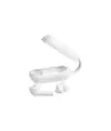 Auricolari bluetooth con scatola di ricarica e cavo di ricarica micro USB incluso.