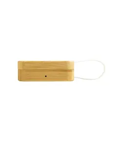Auricolari bluetooth con scatola di ricarica in bambù e cavo di ricarica micro USB incluso