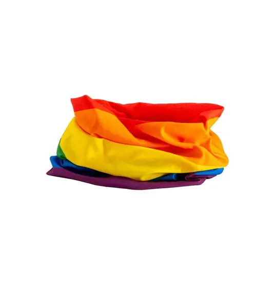 Bandana multiuso arcobaleno tubolare in tessuto elastico