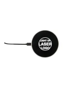 Base di ricarica senza fili in plastica con luce LED per incisione laser, 10W