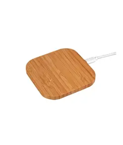 Base di ricarica wireless in Bamboo - Input 5V/2A , Output 5V/1A , Potenza di trasmissione
