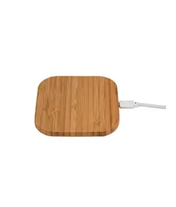 Base di ricarica wireless in Bamboo - Input 5V/2A , Output 5V/1A , Potenza di trasmissione