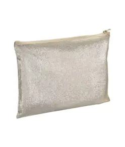Beauty case con zip in policotone brillante 90 g/m2