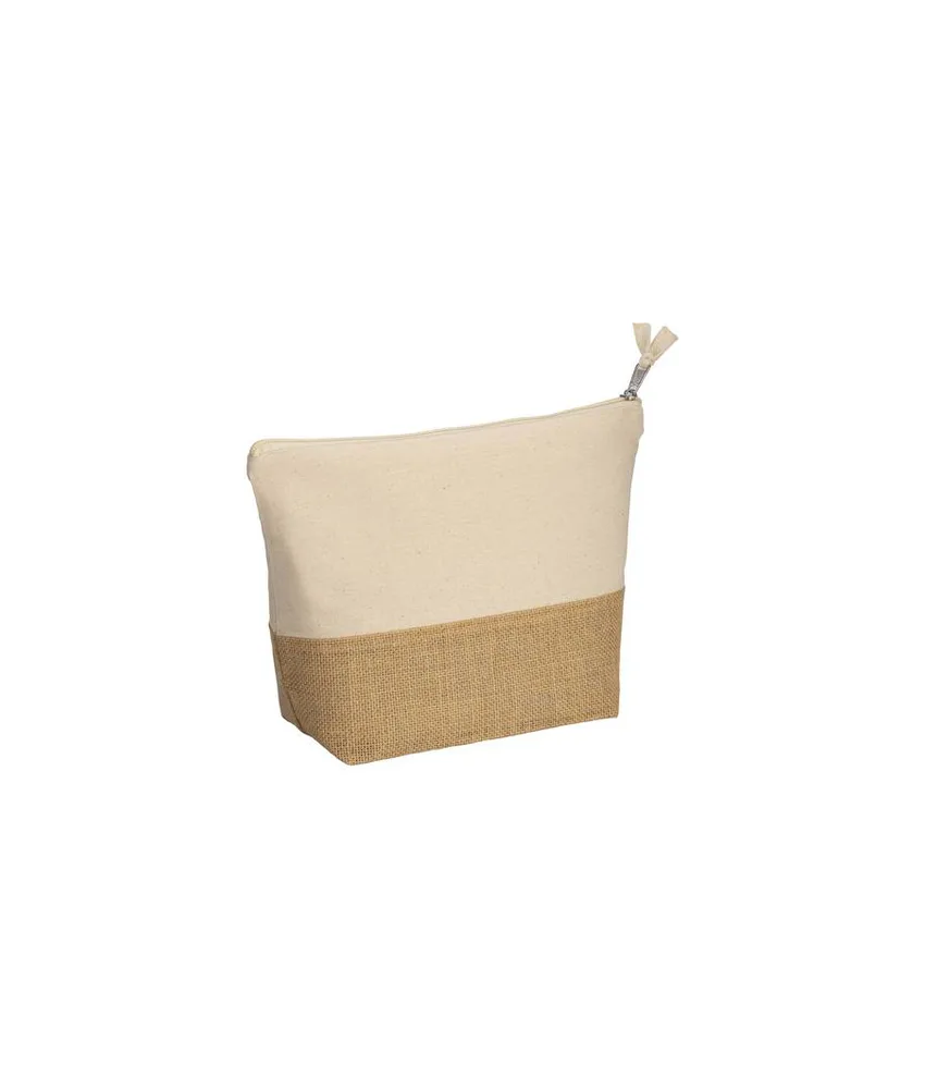 10 pezzi Beauty case in cotone 280 g/m2, con base in juta