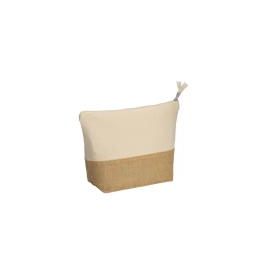 Beauty case in cotone 280 g/m2, con base in juta