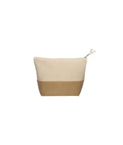 Beauty case in cotone 280 g/m2, con base in juta