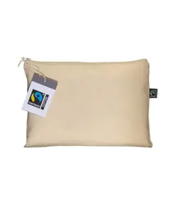 Beauty case in cotone FAIRTRADE ® 180 g/m2 con chiusura con zip