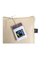 Beauty case in cotone FAIRTRADE ® 180 g/m2 con chiusura con zip