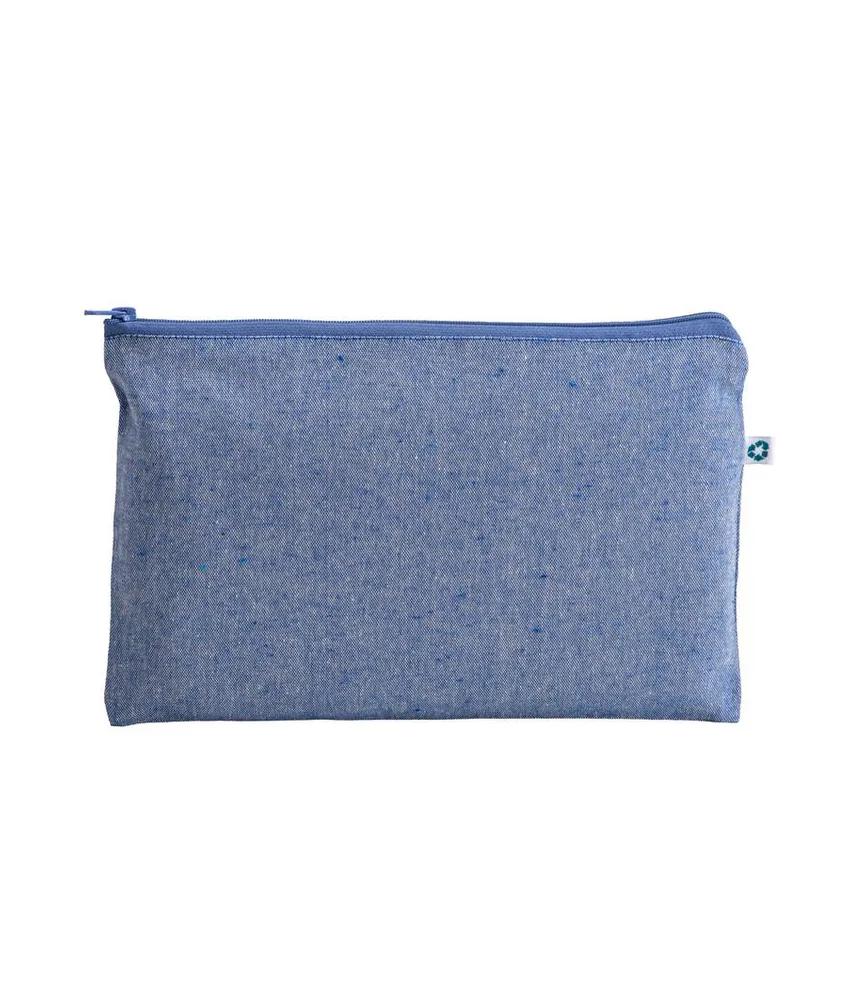 50 pezzi Beauty case in cotone riciclato 150 g/m2, con zip