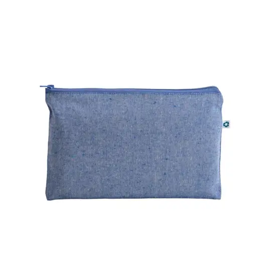 Beauty case in cotone riciclato 150 g/m2, con zip
