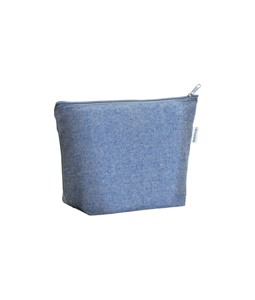 25 pezzi Beauty case in cotone riciclato 280 g/m2 con cerniera e soffietto alla base