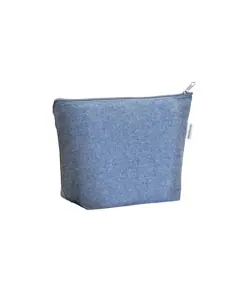 Beauty case in cotone riciclato 280 g/m2 con cerniera e soffietto alla base