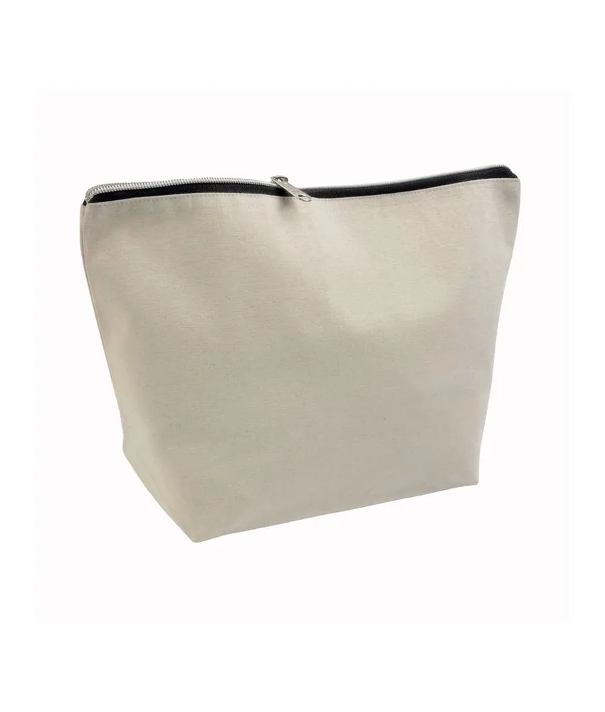 50 pezzi Beauty case in cotone spazzolato 10 oz con chiusura zip