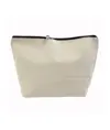 Beauty case in cotone spazzolato 10 oz con chiusura zip