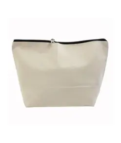Beauty case in cotone spazzolato 10 oz con chiusura zip
