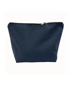 Beauty case in cotone spazzolato 10 oz con chiusura zip