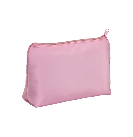 Beauty case in morbido poliestere. Chiusura con zip e fodera interna