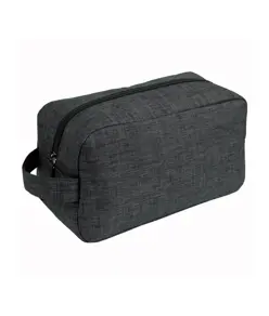 Beauty case in poliestere 300D tessuto melange con maniglia