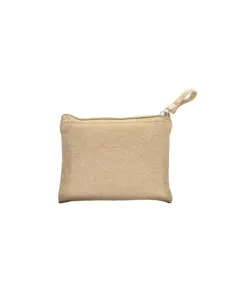 Beauty case/ porta monete in cotone riciclato 280 g/m2, con zip