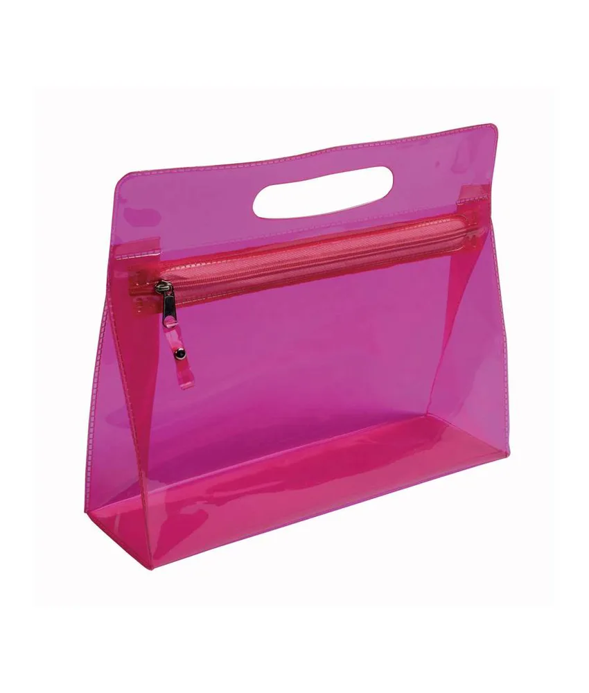 50 pezzi Beauty in PVC trasparente con chiusura a zip e maniglia