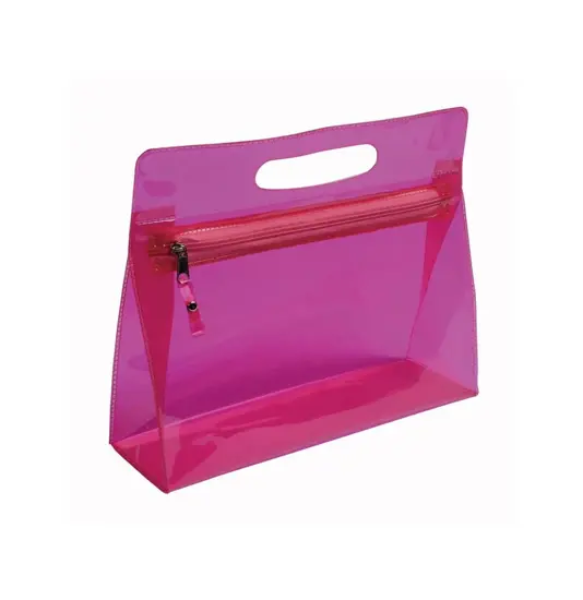Beauty in PVC trasparente con chiusura a zip e maniglia