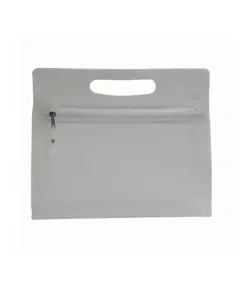 Beauty in PVC trasparente con chiusura a zip e maniglia