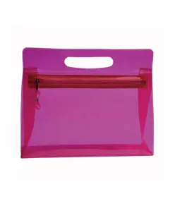 Beauty in PVC trasparente con chiusura a zip e maniglia