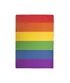 Block notes  in carta con copertina arcobaleno, foglietti adesivi e penna