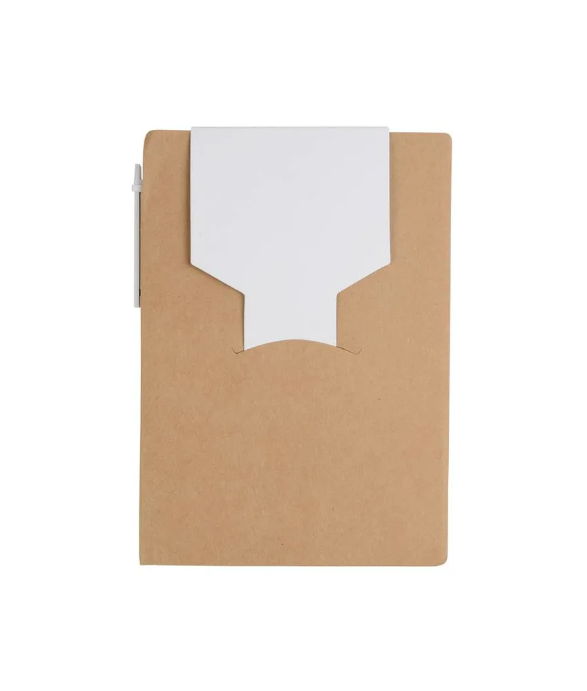 50 pezzi Block notes in carta riciclata, con penna in cartone e foglietti adesivi