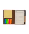 Block Notes in cartoncino con elastico colorato, penna, fogli a righe (70 pag.) e fogliett