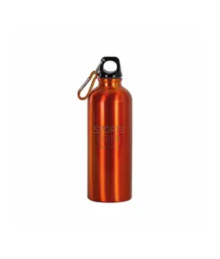 Borraccia in alluminio (500ml), con tappo in plastica e moschettone