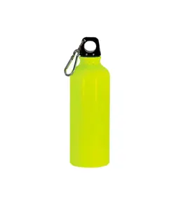 Borraccia in alluminio (500ml), con tappo in plastica e moschettone