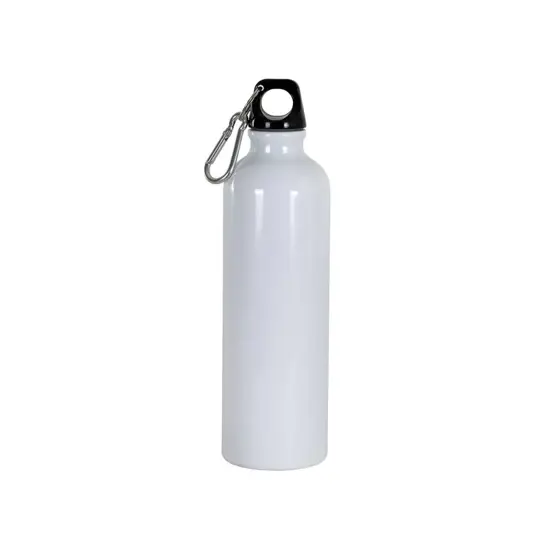 Borraccia in alluminio con moschettone, 750 ml, no box