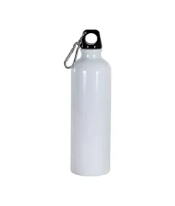 Borraccia in alluminio con moschettone, 750ml con scatola