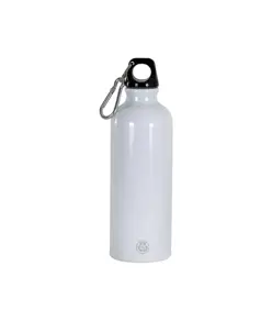 Borraccia in alluminio riciclato (500ml), con tappo in plastica e moschettone