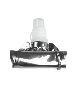 Borraccia in PE/PET BPA free ripiegabile (480ml), con moschettone