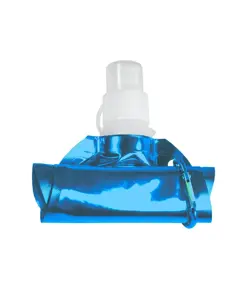 Borraccia in PE/PET BPA free ripiegabile (480ml), con moschettone