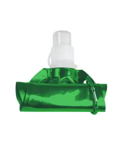 Borraccia in PE/PET BPA free ripiegabile (480ml), con moschettone