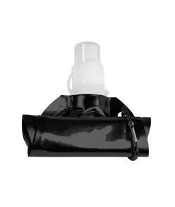 Borraccia in PE/PET BPA free ripiegabile (480ml), con moschettone