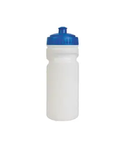 Borraccia in plastica BPA free (500ml) bianca con tappo colorato