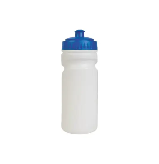 Borraccia in plastica BPA free (500ml) bianca con tappo colorato