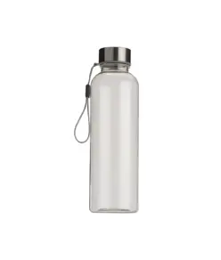 Borraccia in tritan trasparente con tappo in metallo (500ml). BPA free