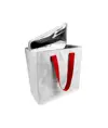 Borsa frigo in PP laminato 120 g/m2 , manici colorati, chisura zip