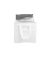 Borsa frigo in PP laminato 120 g/m2 , manici colorati, chisura zip