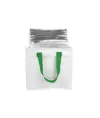 Borsa frigo in PP laminato 120 g/m2 , manici colorati, chisura zip