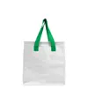 Borsa frigo in PP laminato 120 g/m2 , manici colorati, chisura zip