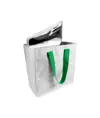 Borsa frigo in PP laminato 120 g/m2 , manici colorati, chisura zip
